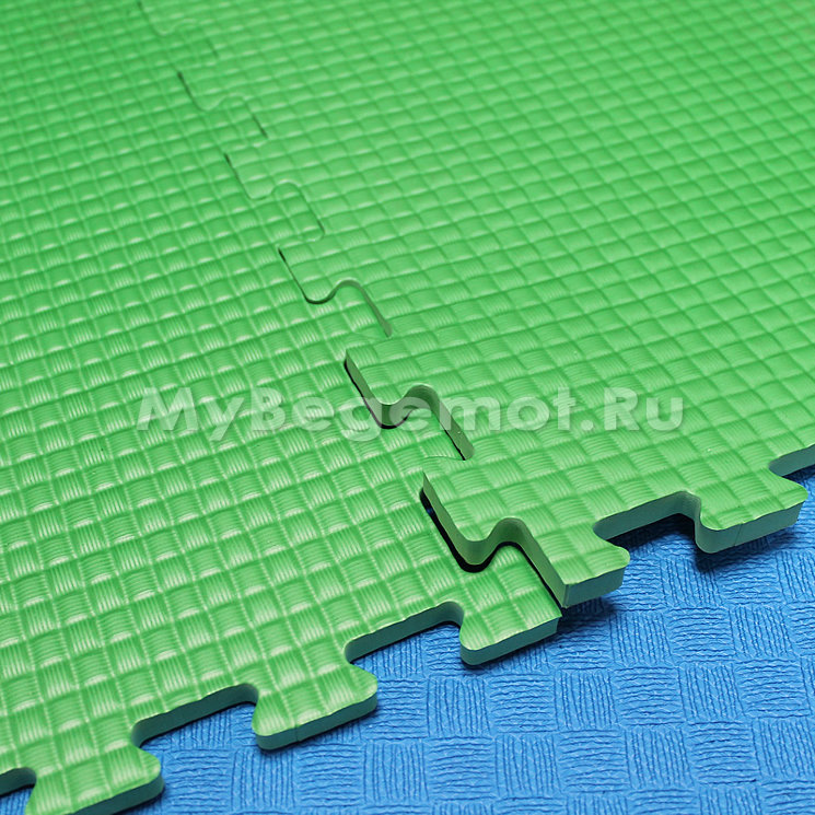 Мягкий пол, коврики-пазлы  (мелкий пазл) 50х50x1 см, зеленые