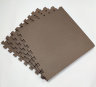 Мягкий пол, коврики-пазлы 50x50x1.4 см, коричневые
