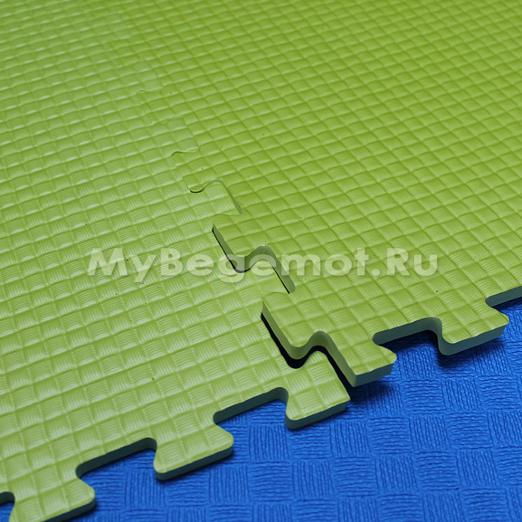 Мягкий пол, коврики-пазлы  (мелкий пазл) 50х50x1 см, лайм