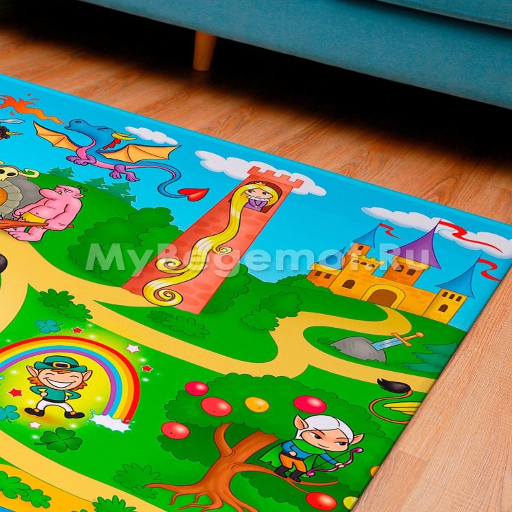 Коврик для ползания FunKids™ Medium-10 «Мир Сказок», односторонний.