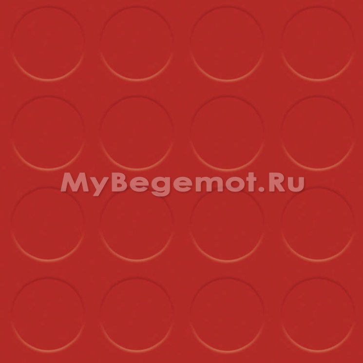 Резиновая дорожка, рулонная резина ТЭП "Монетка" 1.2*10.0 м, красный