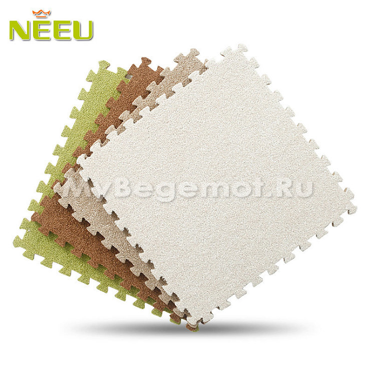 Детский мягкий пол с ковролином NEEU 60x60 см 